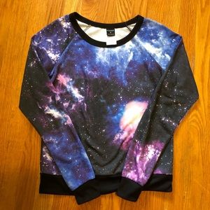 Stranded Galaxy Print Long Sleeve Space Shirt